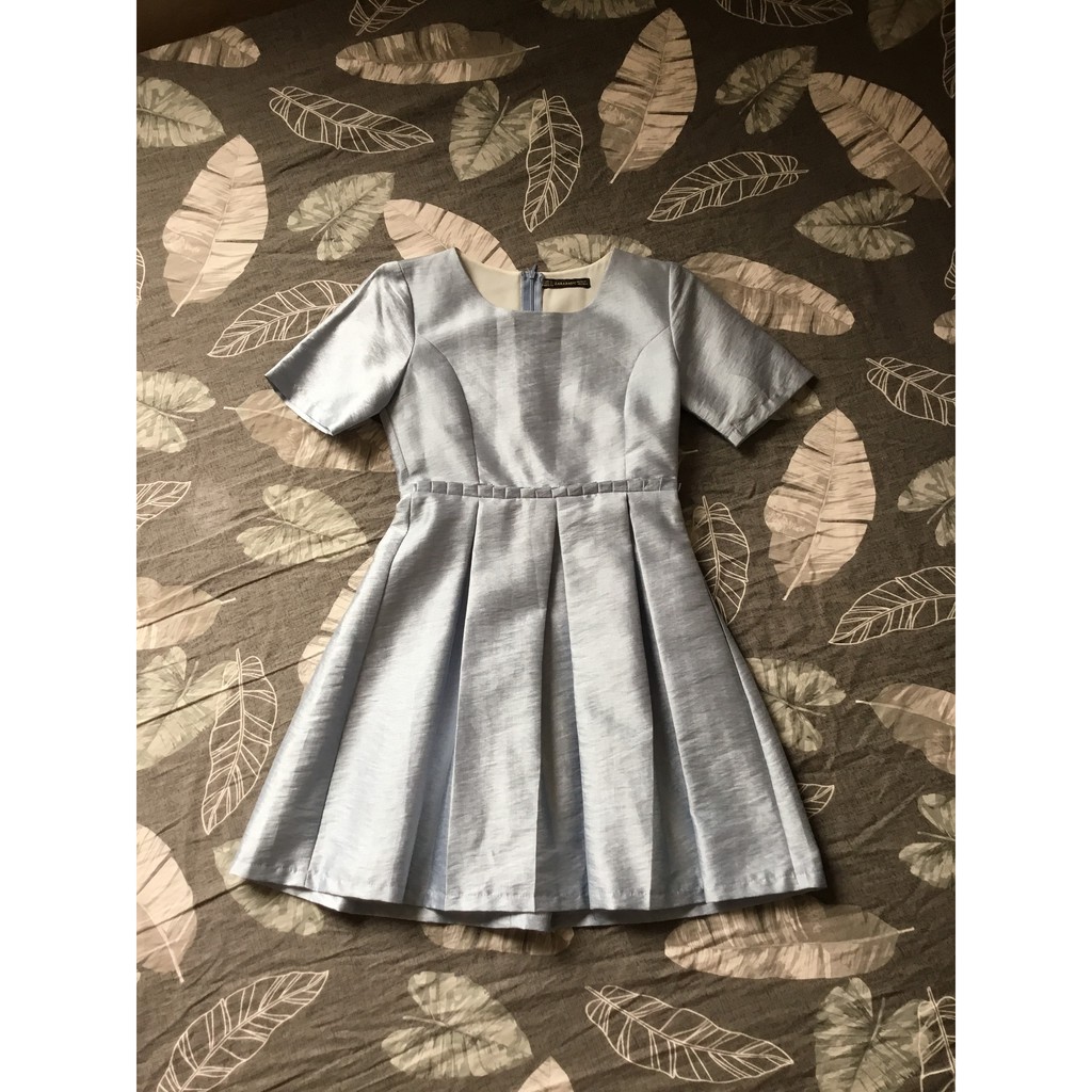 [ Zara ] Pass Váy baby xanh ngọc zara basic size S