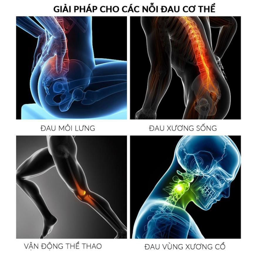 Súng massage cầm tay Cao Cấp Cát Á EM009 6 Đầu Massage 30 Chế Độ Giãn Căng Cơ, giảm đau mỏi toàn thân