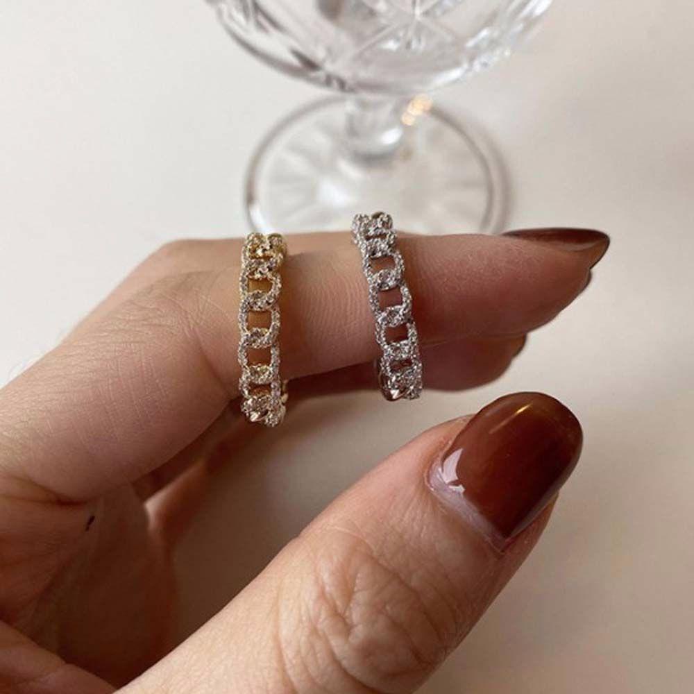 Nhẫn Kim Loại Lấp Lánh|Vòng Đeo Tay Nhiều Màu Sắc Lãng Mạn Thời Trang|Nhẫn Đính Đá Zircon Hình Trái Tim Cho Nữ