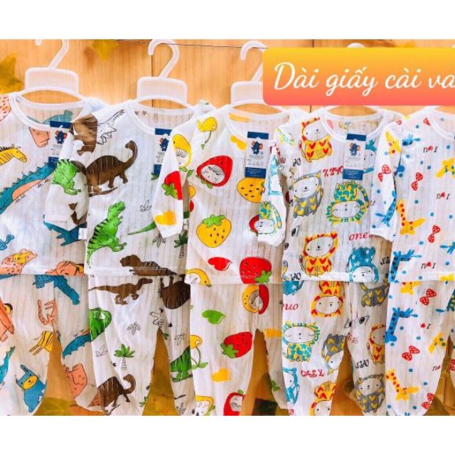 Bộ cotton giấy dài tay cho bé (6-16kg)