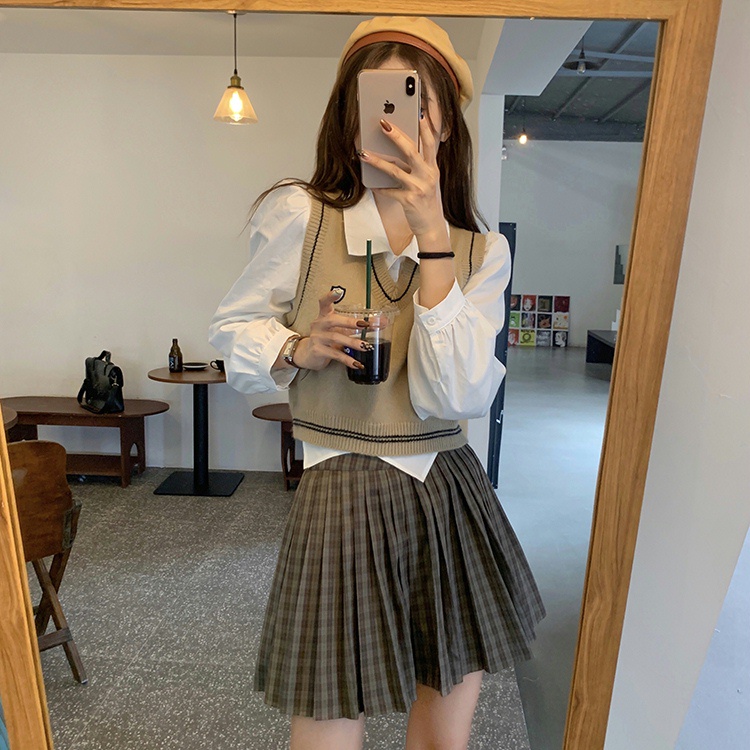 Áo khoác ghi lê dệt kim thời trang dành cho nữ