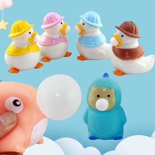 GUDETAMA SQUIShY Con Vịt Đội Mũ Thổi Bong Bóng cực đáng yêu mochi slime