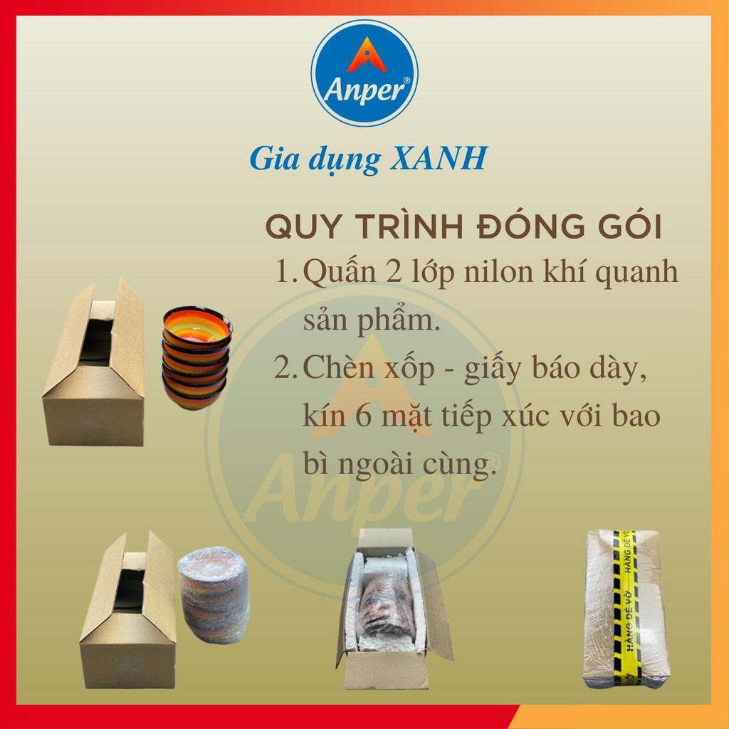 Bát Chén Ăn cơm xoắn Trắng (11.5cm) Anper Nhựa Kiểu Nhật Hàn Cứng Cao Cấp An Toàn Sang Trọng, Dùng Gia Đình Và Nhà Hàng