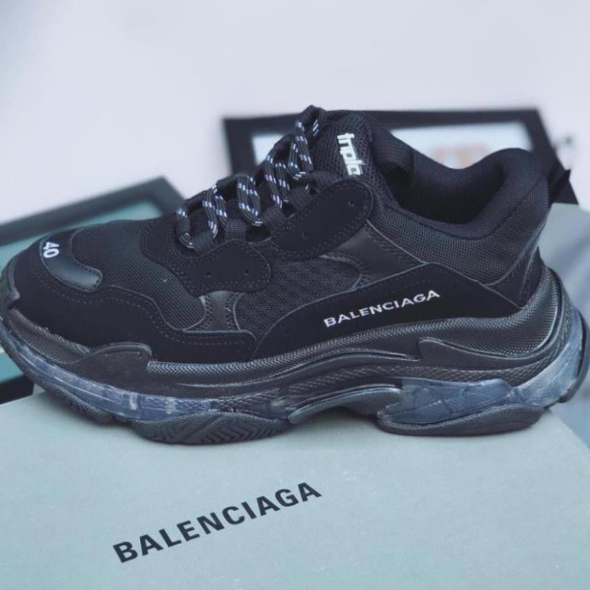 Giày Balenciaga Triple S All Black ax ' / j