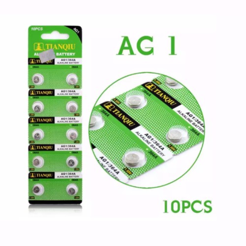 Vỉ 10 Viên Pin Cúc Áo AG1/LR621H/364A Tianqiu 1.5v