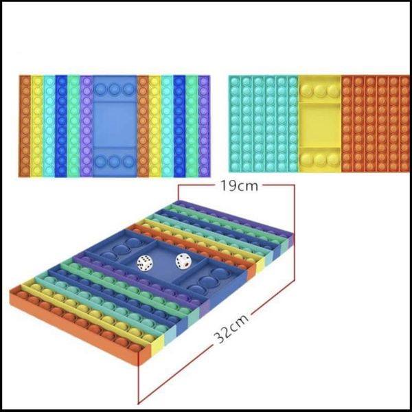 Pop it Hai Người Chơi - Bàn Cờ Pop It Kèm Xúc Xắc Vui Nhộn Cho Bé Yêu