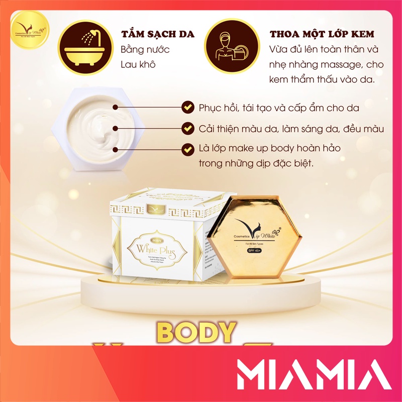 Kem Body Hoàng Gia VIP White Chính Hãng - Kem Dưỡng Trắng Da Toàn Thân - 8938521762270