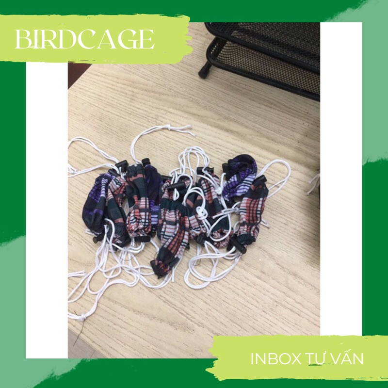 Túi bổi đựng chim có dây rút kéo tiện lợi nhiều loại vải birdcages