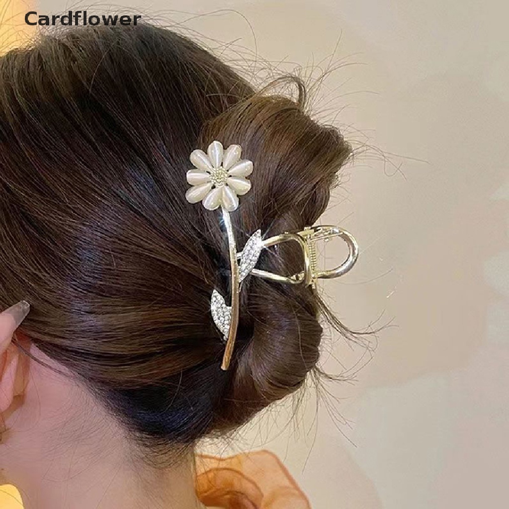 Kẹp Càng Cua Hoa Cúc / Cua Đính Đá Pha Lê Lớn Vintage Cho Nữ