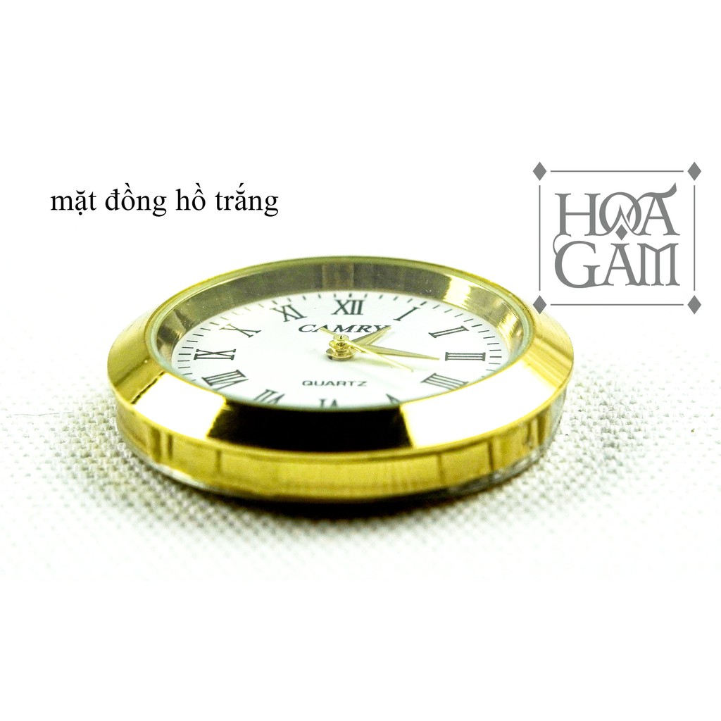 Đồng hồ mini chạy pin đường kính 3,8cm trang trí làm Handmade