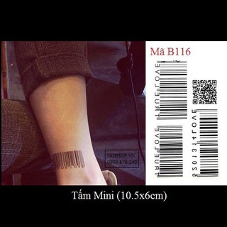 Hình xăm dán mã vạch B116