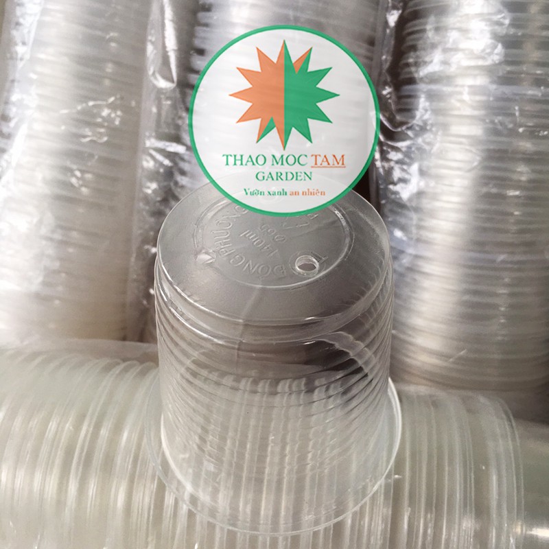 Lốc 50 ly nhựa đục lỗ đáy dùng trồng cây con, gieo hạt - Ly nhựa Plastic ươm cây