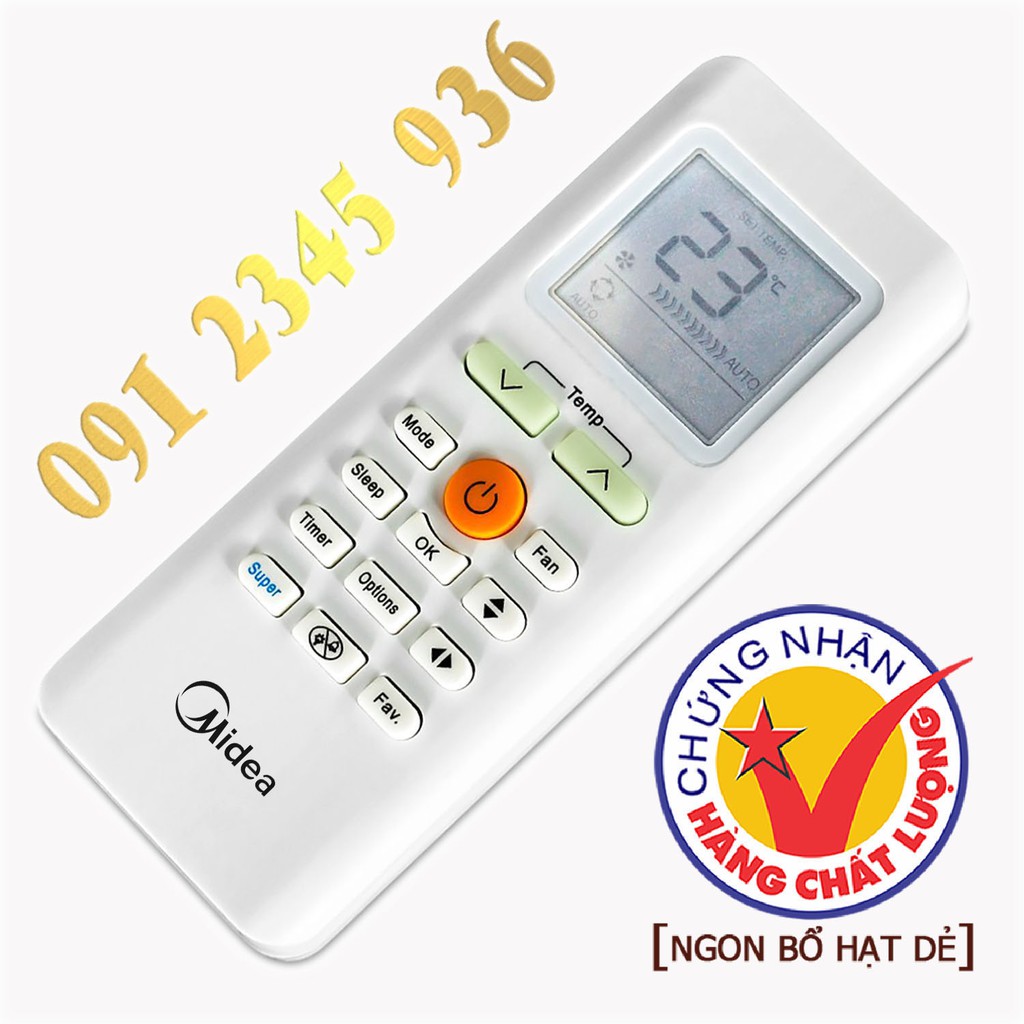 Remote Điều khiển Điều hòa Máy lạnh Midea &quot;HÀNG ĐẸP&quot;. (Mẫu số 4)