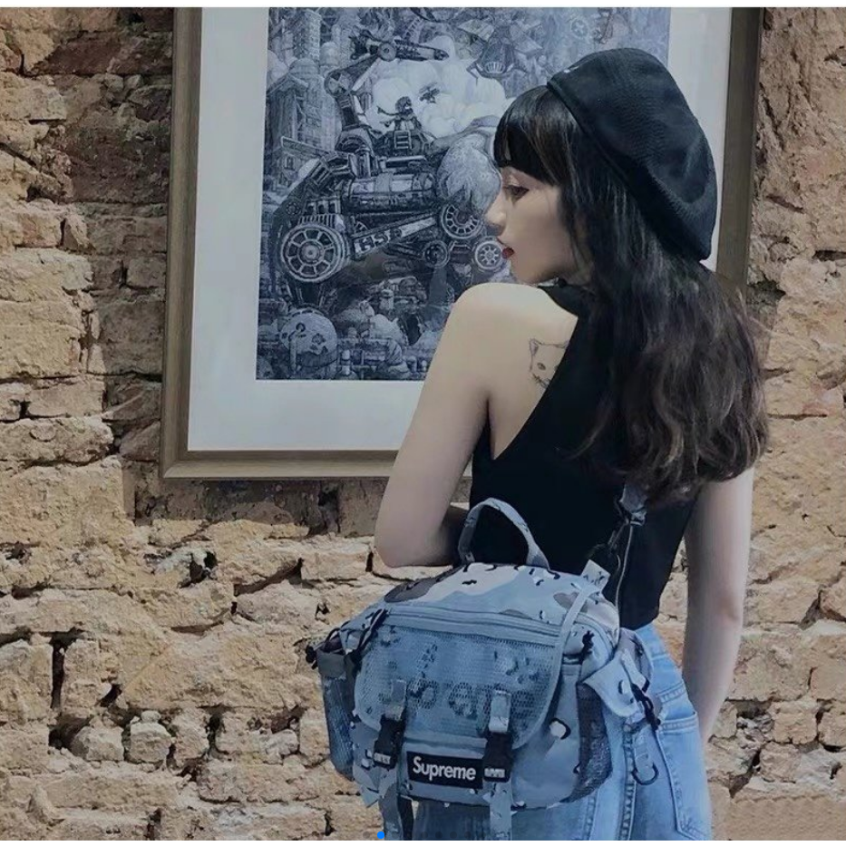 Túi đeo chéo FW19 in chữ Supreme thời trang năng động