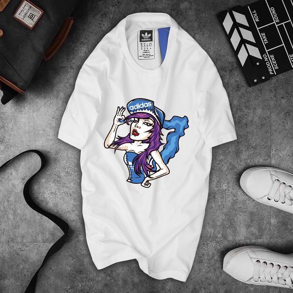 Áo Phông adidas Ngắn Tay Cho Cặp Đôi Nam Nữ 100% Cotton, Dáng Rộng Thời Trang Cỡ Lớn Phù Hợp Với Tất Cả