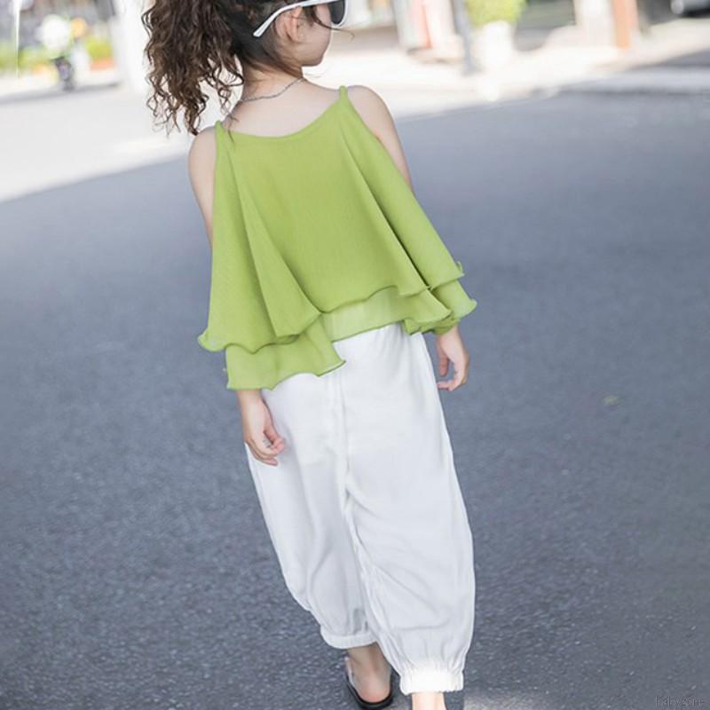 Set Áo Sát Nách+Quần Dài Cho Bé Gái