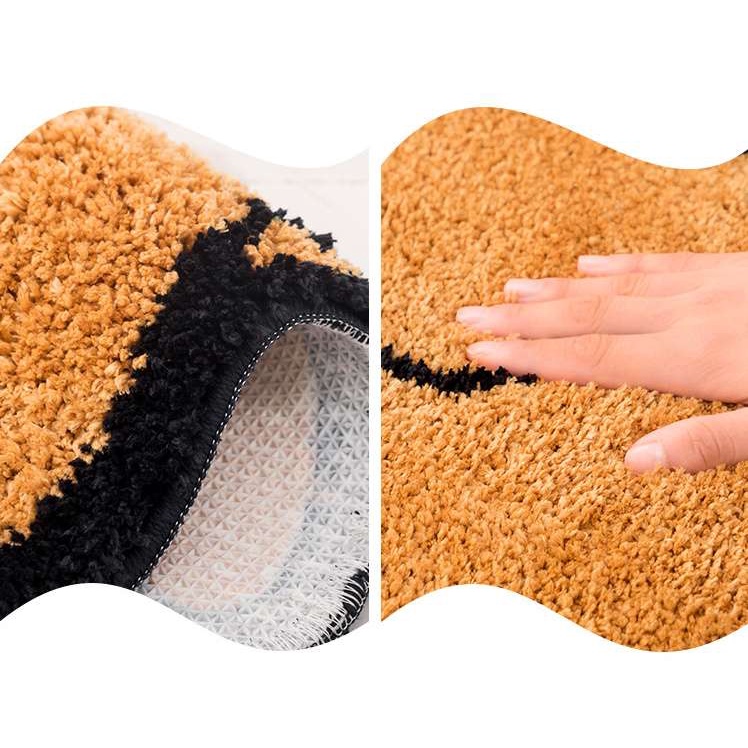 Thảm lót cửa chùi chân chống trượt thấm nước nhanh khô hình gấu nâu