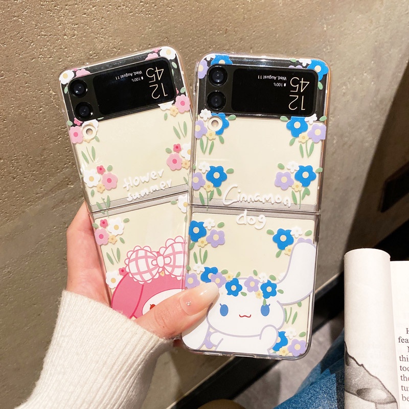 Ốp Điện Thoại Silicon Trong Suốt Chống Sốc Họa Tiết Hoạt Hình My Melody Cho Samsung Galaxy Z Flip Fold 4 3 2 1