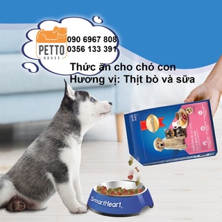Thức ăn cho chó con vị bò và sữa SmartHeart Puppy 400g