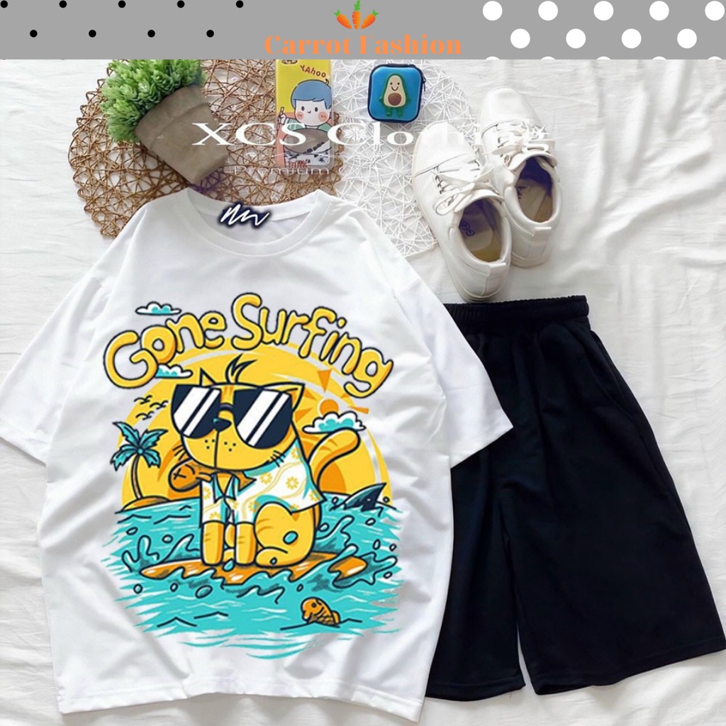Sét Bộ Đồ Ngủ Nữ Mặc Nhà Siêu Xinh, Áo Thun Nữ Cotton In Bò Sữa  Mix Quần Short Đùi Nữ Phong Cách Thời Trang Hàn Quốc
