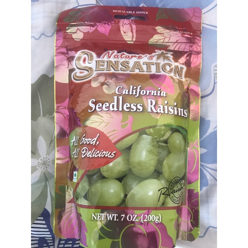 NATURE’S SENSATION Trái Nho Khô (đen) 200g California Seedless Raisins