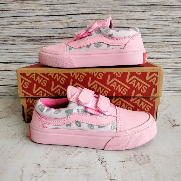 Hadian | Giày bata Vans màu hồng thời trang năng động cho bé gái