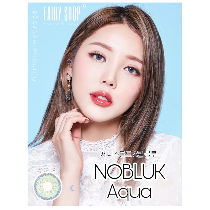 Kính Áp Tròng Nobluk Aqua 14.2mm - Kính Áp Tròng FAIRY SHOP CONTACT LENS độ 0 đến 6