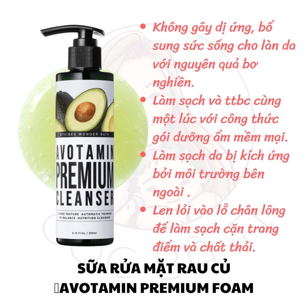 SỮA RỬA MẶT WONDER BATH AVOTAMIN FOAM CLEANSER