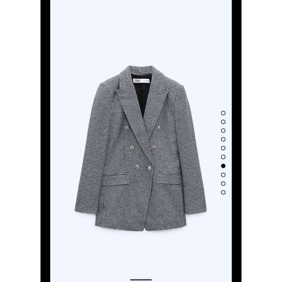 Áo vest kẻ cúc đồng 6 cúc