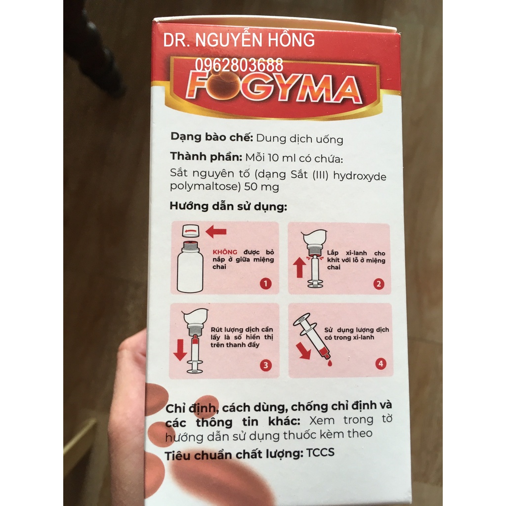 Sắt nước Fogyma dạng chai 120ml
