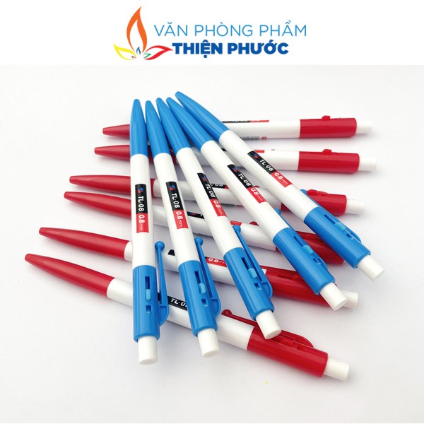Bút bi Thiên Long TL-08 nhiều màu, đầu bút 0.8mm cho nét bút đậm đẹp THIỆN PHƯỚC