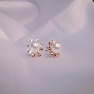 Hoa tai vòng có móng vuốt ngọc trai đơn giản, giao hàng ngẫu nhiên theo phong cách hình ảnh