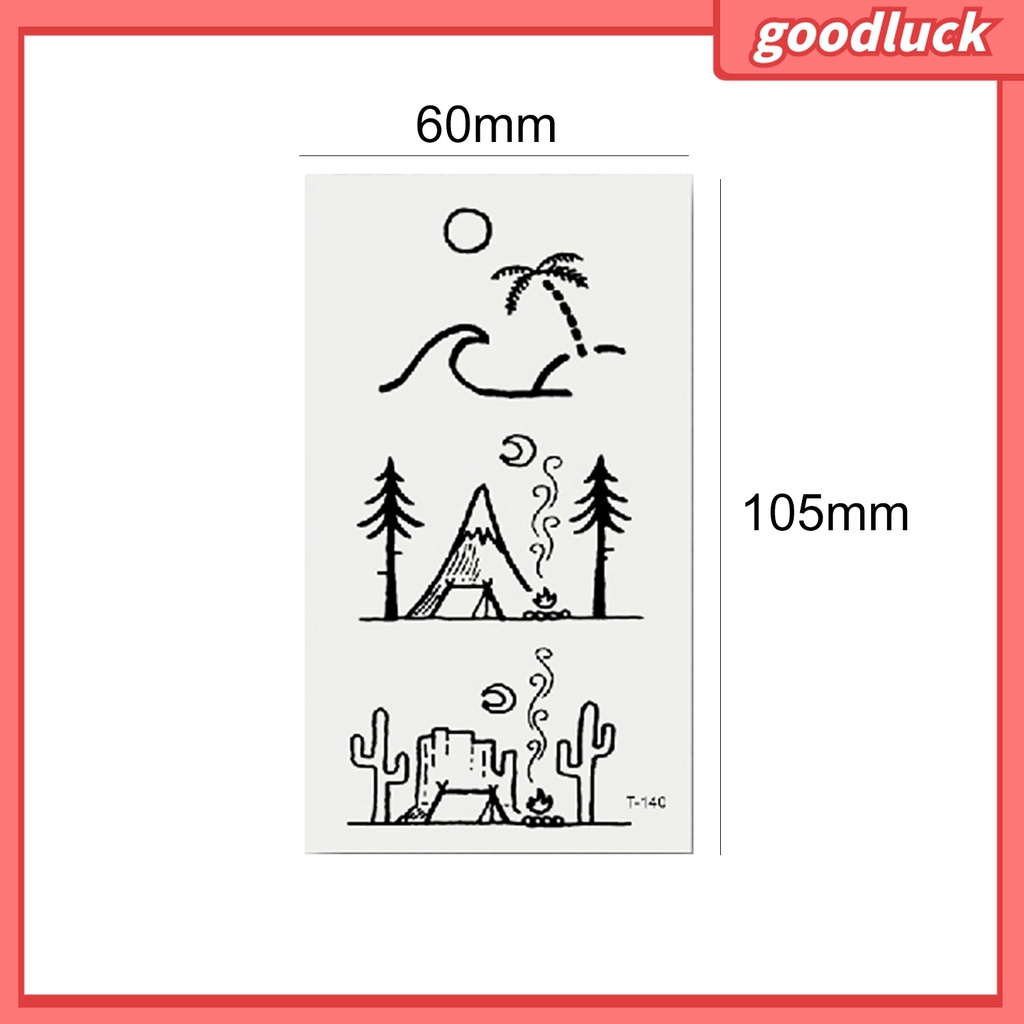 1 Tấm Hình Xăm Dán Tạm Thời Hình Hoa Mận / Cá Voi / Bóng Đèn Chống Thấm Nước