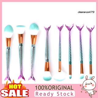 (Hàng Mới Về) Bộ Cọ Trang Điểm Hình Đuôi Cá Độc Đáo Tiện Dụng