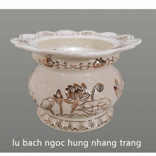 Lư hương,bát nhang sen trắng hứng nhang