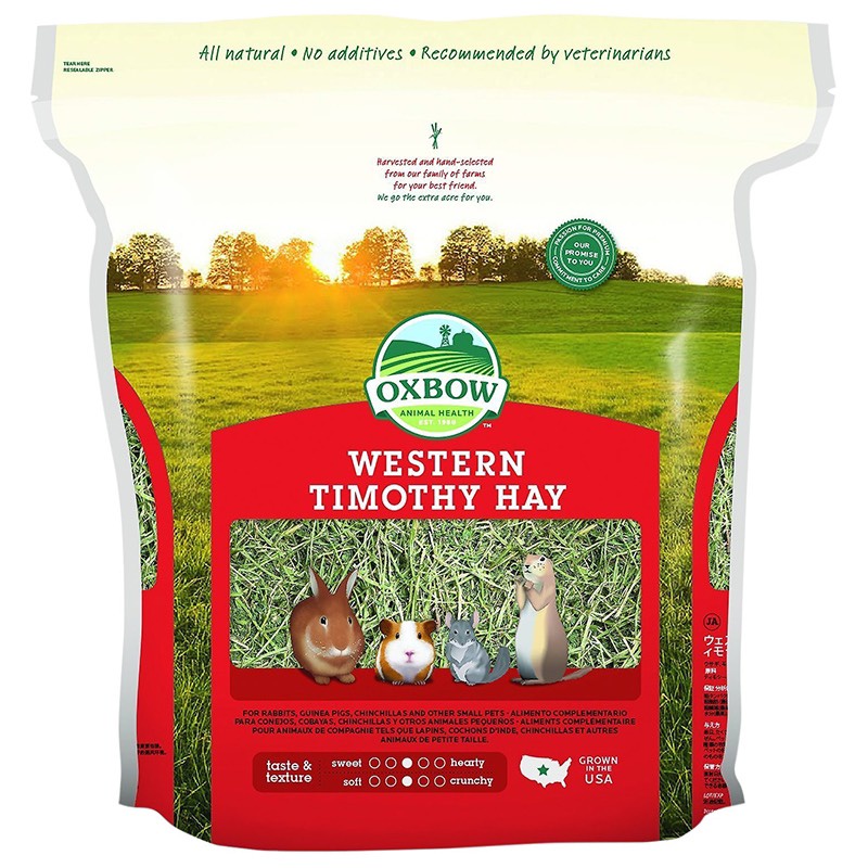 Cỏ Khô Western Tymothy Hay Oxbow 15oz 425G FREE SHIP Cỏ Khô Tymothy Dinh Dưỡng Cao Cấp Thỏ Bọ Chinchilla Sóc