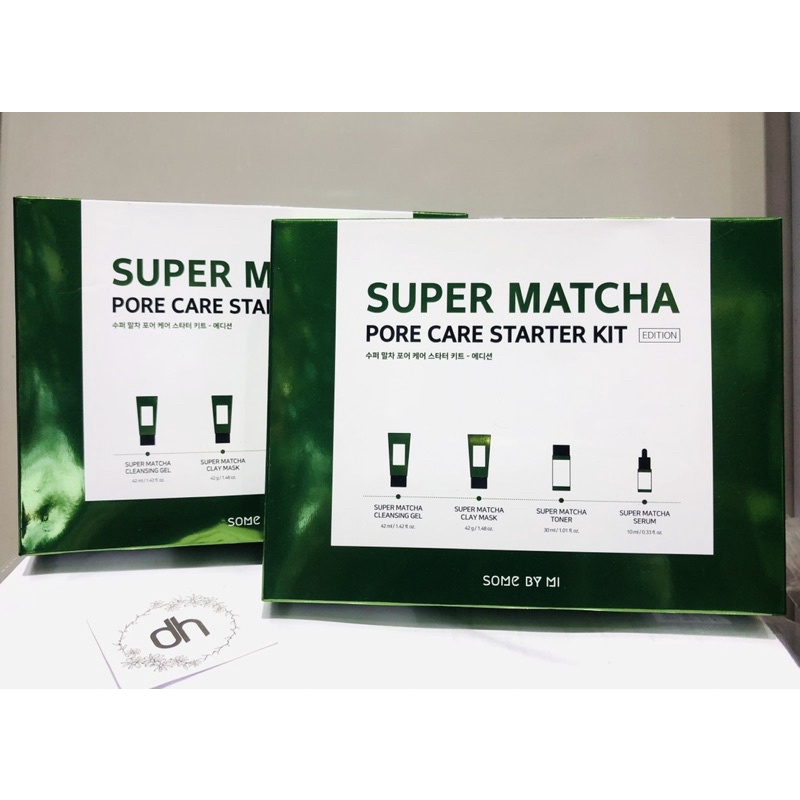 Bộ kit chăm sóc da se khít lỗ chân lông Some By Mi Super Matcha Pore Care Starter Kit 4 sản phẩm