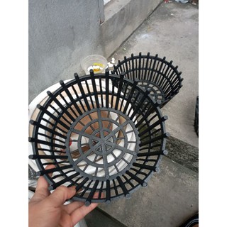 10 cái chậu nhựa trồng lan có lan phụ phi 20cm màu đen đẹp