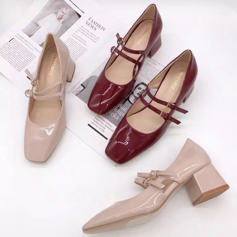 Giày búp bê gót vuông Nine West