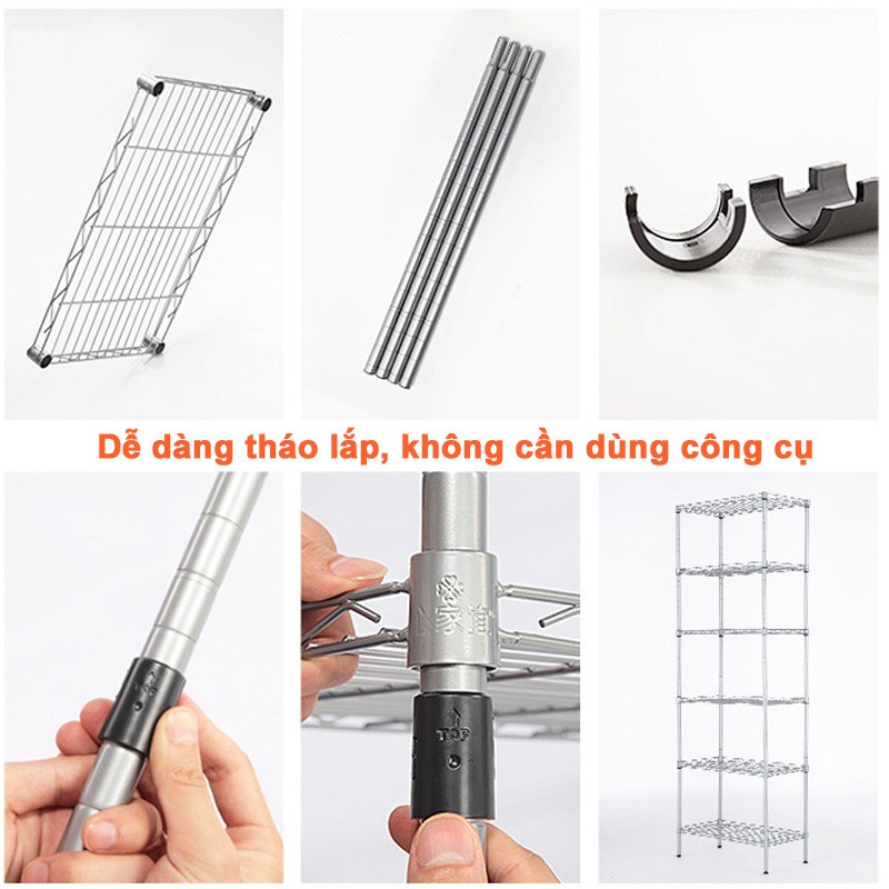 &quot;Hảo quản gia&quot; Kệ lưới chịu lực lắp ráp nhiều tầng thép Carbon Steel