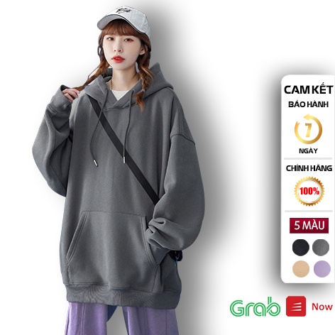 Áo HOODIE Nữ Trơn Vải Nỉ Phom Rộng UNISEX từ 45kg - 90kg HD900N | WebRaoVat - webraovat.net.vn