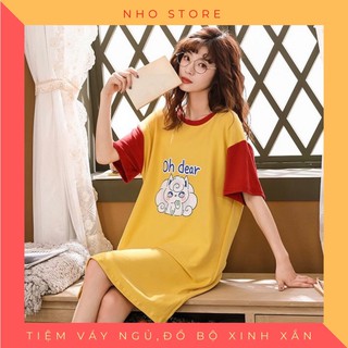 Váy Mặc Nhà Form Dài Rộng [ FREESHIP ] Váy Ngủ Dễ Thương Cho Nữ [ VN6 ]
