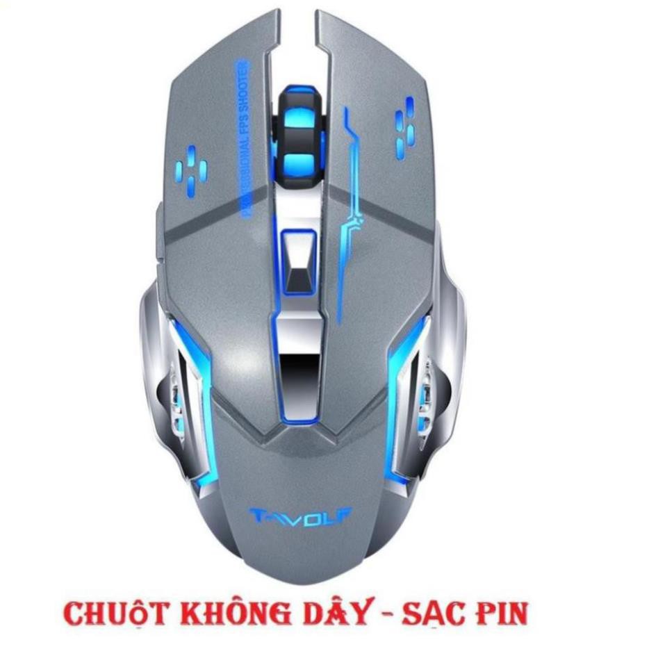 Chuột Game Không Dây Sạc Pin T- WOFT Q13| HÀNG CHÍNH HÃNG| TẶNG MIẾNG LÓT CHUỘT LOGITECH