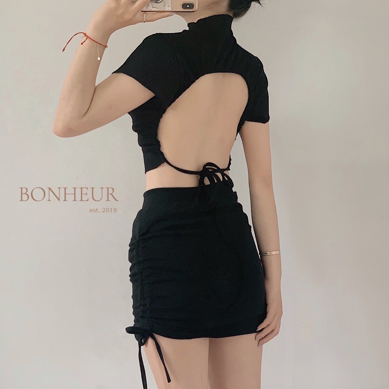 [ẢNH THẬT CLIP THẬT] Kylie Top TẶNG KÈM DÁN NGỰC Áo buộc dây hở lưng sang chảnh quyến rũ | BigBuy360 - bigbuy360.vn