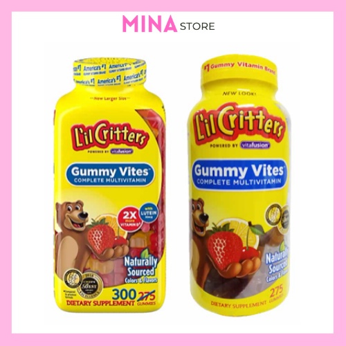 GUMMY VITES kẹo gấu vitamin lọ 300 viên Bổ Sung Vitamin Và Khoáng Chất Cho Trẻ MINA STORE