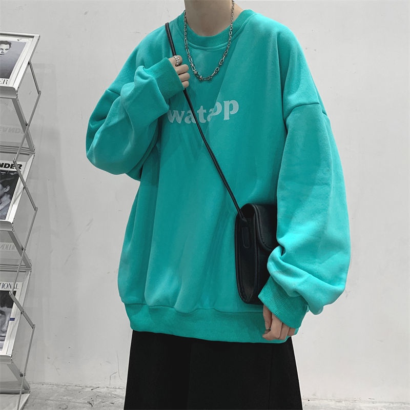 Áo Thun Tay Dài Cổ Tròn In Chữ Phong Cách Hong Kong Mới 2021