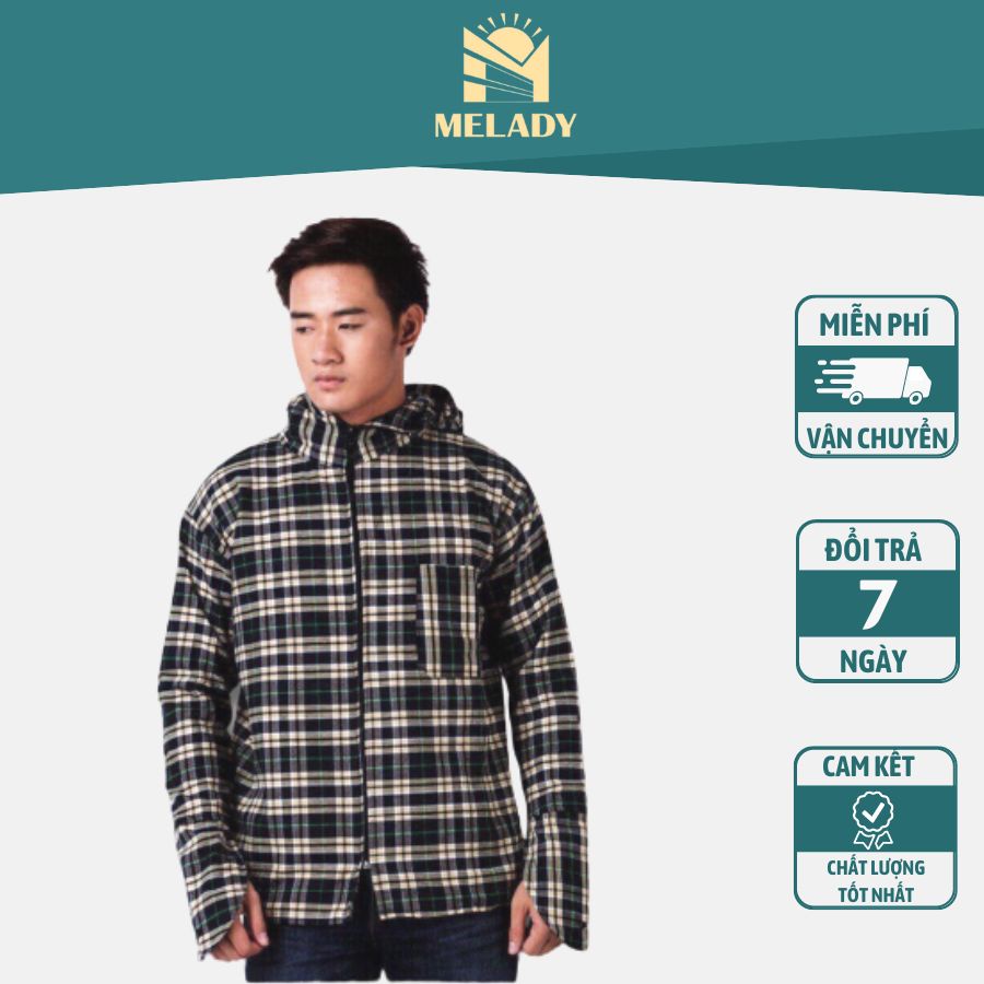 Áo Chống Nắng Nam 2 Lớp Vải Kẻ Thô Tặng Kèm Khẩu Trang