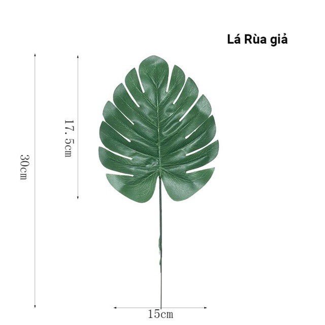 Lá giả trang trí lá dừa, lá rùa các màu xanh, vàng, bạc