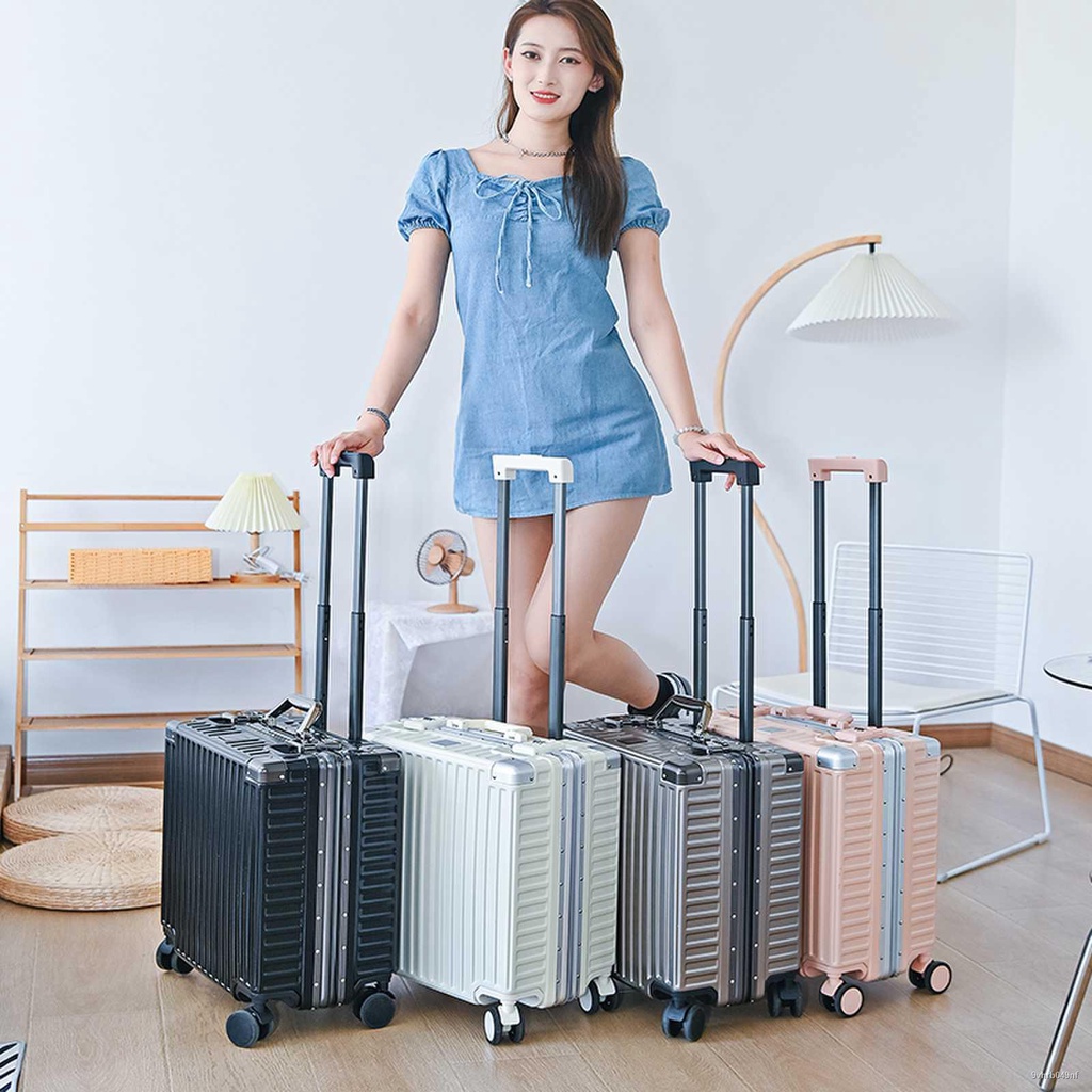 Vali hoa văn khung nhôm cao cấp chống va chạm góc, chống xước 18/20 inch