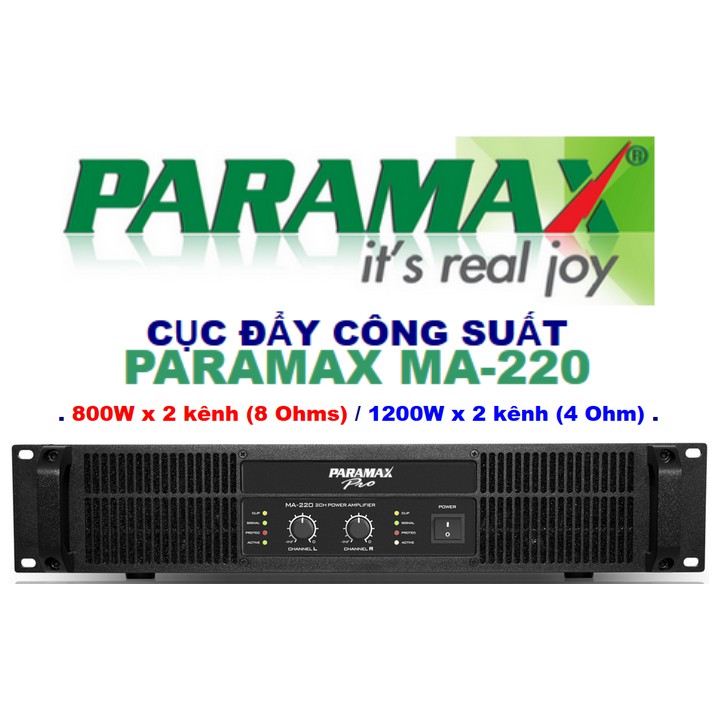 Cục đẩy công suất PARAMAX PRO MA 220